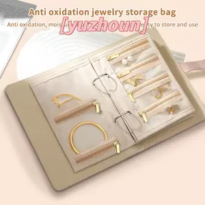 Sách lưu trữ trang sức bằng da PU Dây kéo Nhà thơ trong suốt Hộp đựng đồ trang sức Hộp đựng chất kết dính Nelace Sản phẩm trưng bày dành cho nữ