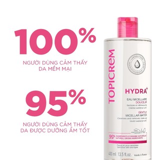 Nước tẩy trang dịu nhẹ TOPICREM HYDRA+ GENTLE MICELLAR 400ML