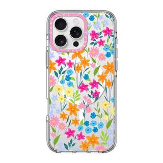 CASECASE X Vỏ Điện Thoại Hoa Nhiều Màu Sắc HỒNG CAMERA RING PHIÊN BẢN Tác Động Vỏ Hút Từ Tính Trong Suốt Cho IPhone 17 / 16 / 15 / 14 / 13 Pro Max Air Có Bao Bì Cao Cấp