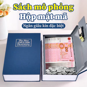 Thùng tiền mini hình sách, bảo mật và tiện lợi với mật khẩu, ngăn chặn trộm cắp hiệu quả