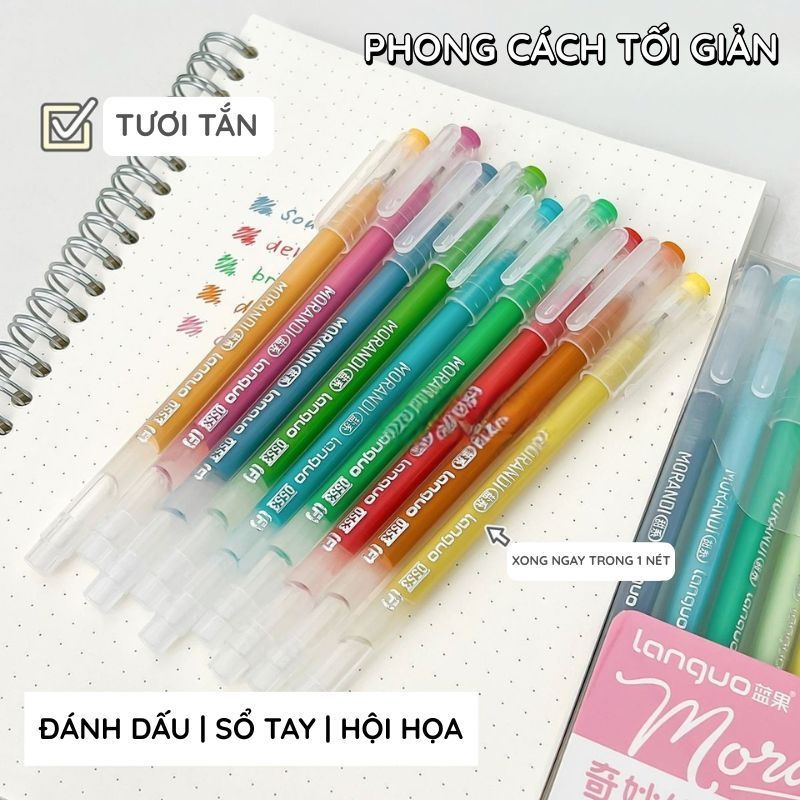 Bút Gel Morandi Nhiều Màu Học Sinh Dễ Sử Dụng Đánh Dấu Chất Lượng Cao Thời Trang Nhiều Màu Đa Năng