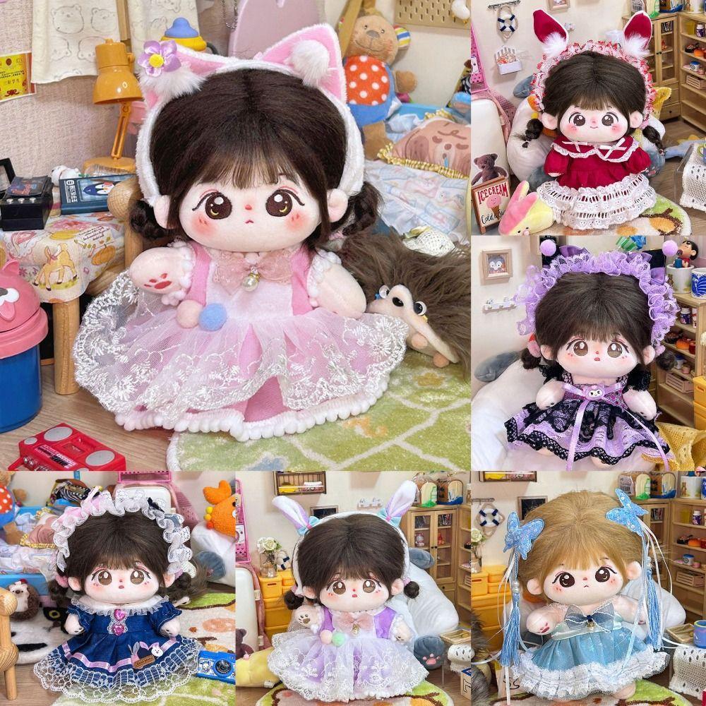 Quần áo búp bê FLAZEA, Phụ kiện băng đô búp bê Cotton 20cm BJD, Đồ chơi Cosplay thủ công đáng yêu OB11 Váy Lolita Đồ chơi trẻ em