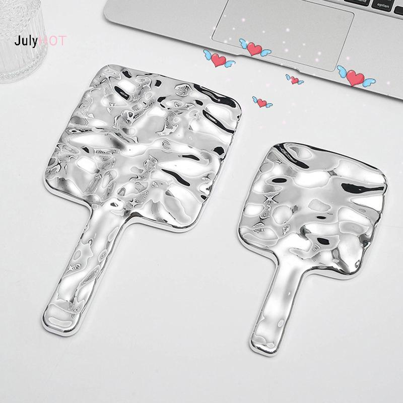 JULYHOT Hình Dạng Lỏng Gương Vuông Mini Cầm Tay Để Bàn Mỹ Phẩm Di Động Gương Trang Điểm Du Lịch Phong Cách Retro Gương Làm Đẹp Cho Túi Xách Massivedeals