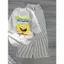 Sét Bộ Áo Dễ Thương In Bọt Biển Vàng Mix Kèm Quần Dài kẻ Sọc Chất Đũi Cotton Mềm Mát