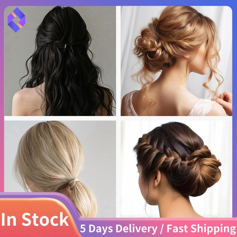 Chất độn và kẹp chèn tóc, miếng bọt biển, bộ đệm, bánh donut màu đen