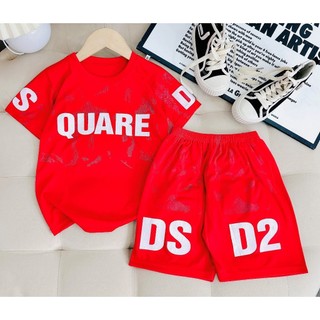 Bộ quần áo mùa hè dành cho bé trai 14-45kg mẫu QUARE. Chất liệu thoáng mát.