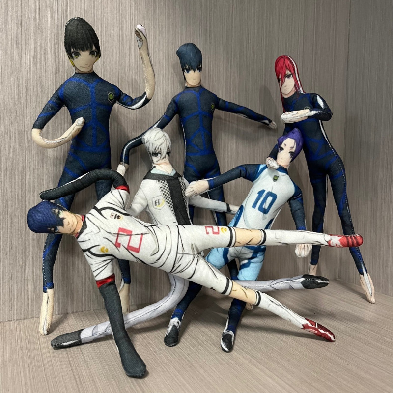Khóa Xanh Sang Trọng Đồ Chơi Nhồi Bông Trò Chơi Anime Hình Búp Bê Xoắn Hình Isagi Yoichi Trang Trí Phòng Anime Ngoại Vi Sáng Tạo Quà Tặng