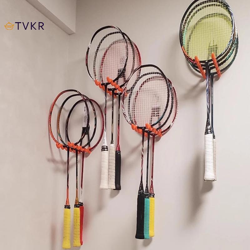 TVKR Treo Tường Raet Giá Đỡ Tennis Raet Giá Đỡ Cầu Lông Raet Giá Đỡ Sóng Tường Móc Lưu Trữ Giữ Nhiều Vợt Ra OIK
