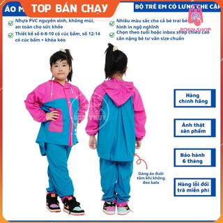 Áo Mưa Bộ Cho Bé Bộ Quần Áo Mưa Sơn Thủy Cho Bé Trai ,Bé Gái Đi Học. An Toàn ,Siêu Dai, Chống Thấm bonshop