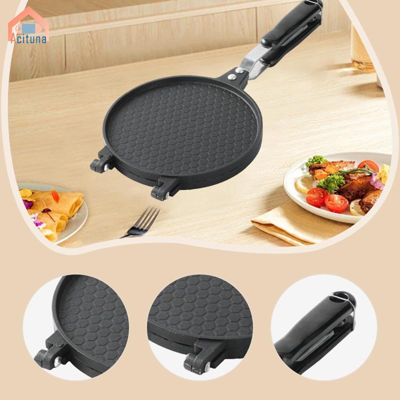 Máy làm nón bánh quế Acutuna, Máy nướng hợp kim nhôm, Chảo Crepe, Máy làm cuộn trứng chống dính cho trại, Dụng cụ làm bánh Nhà hàng Giá đỡ đồ ăn nhẹ tại nhà
