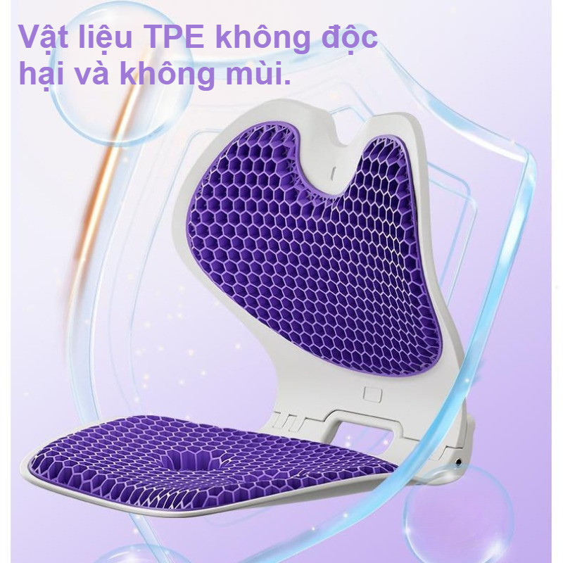Ghế Chỉnh Dáng Công Thái Học Gấp Gọn Cao Cấp, Đệm Silicon Tổ Ong, Hỗ Trợ Xương Sống, Phù Hợp Dân Văn Phòng, Mẹ Bầu