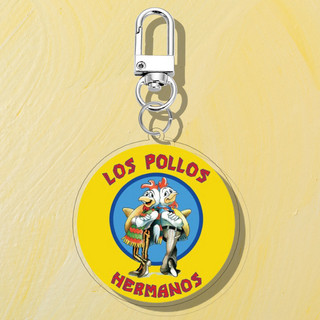 Los Pollos Hermanos Keychain | Gantungan Kunci Los Pollos Hermanos UV Printed 2 sisi on 3 mm Acrylic Frame
