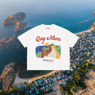 Áo Thun Du Lịch QUY NHƠN - Áo Oversize - Tee Cotton Unisex Nam Nữ chất thun cotton 250gsm