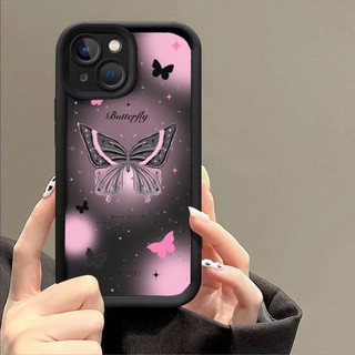 Tương thích với OPPO A5X A5 A5i Pro A3 Pro A6 Pro A36 A76 A96 A74 Ốp Điện Thoại Silicon Mềm Họa Tiết Bướm Màu Đen