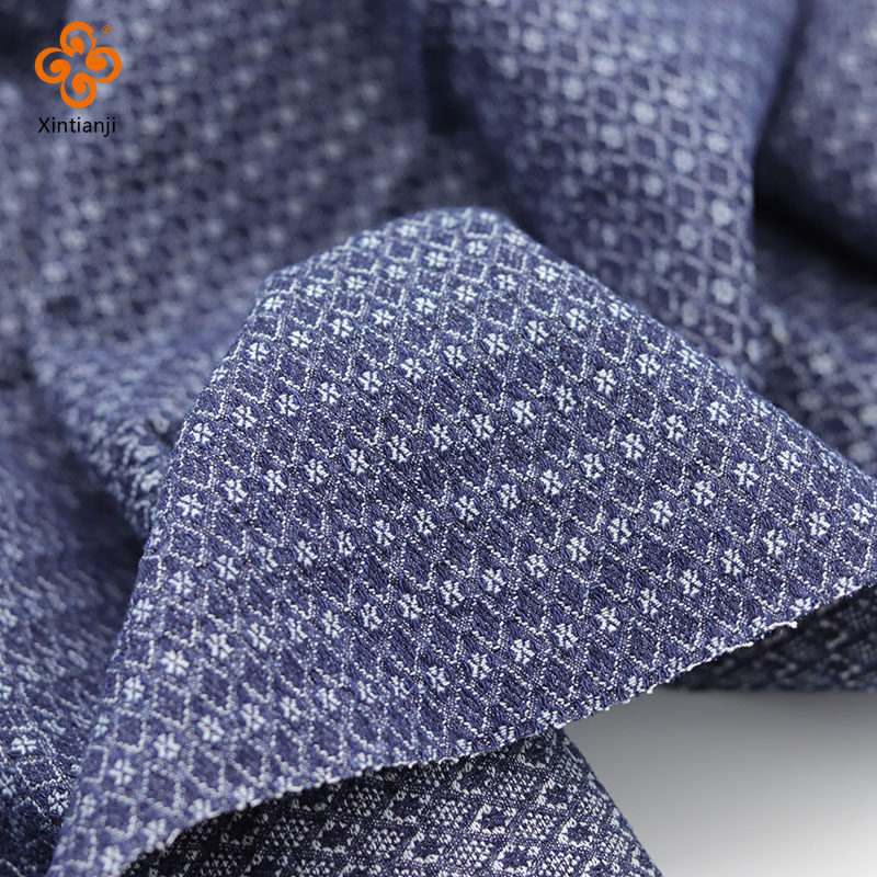 Dệt kết cấu hình thoi vải denim floret jacquard - Chất liệu may đồ handmade