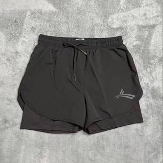 Track and Field Training Running Quick-Drying Pants Workout Shorts Fake Two-Piece Lining Anti-Exposure Au0P