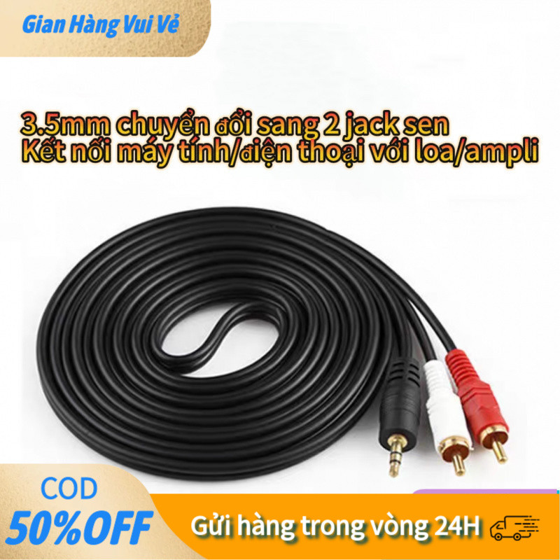 【48h】Dây âm thanh 1 ra 2 dài 1.5m, cung cấp giải pháp kết nối giữa thiết bị phát hiện đại với hệ thống âm thanh analog