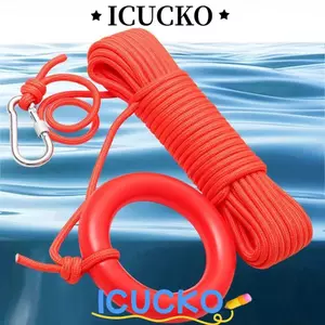 ICUCKO Dây cứu sinh thể thao dưới nước, nhẹ 20m phản quang, bền chắc