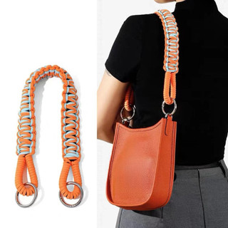 Phong Cách Mới Dây Bện Màu Sắc Tương Phản Rộng Dây Đeo Vai Di Động Dây Đeo Vai Nguyên Chất Tay Dệt Nách Đặt Hàng Túi Đeo Vai Leng