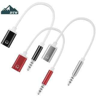 DTW 3.5mm Công cộng sang Loại C Tai nghe đầu phẳng sang đầu tròn Cáp chuyển đổi để kết nối tương tự với bộ chuyển đổi điện thoại di động Thể thao