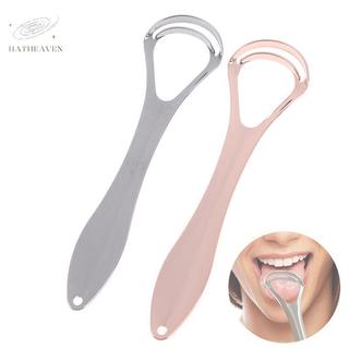 [hatheaven] Dụng cụ cạo lưỡi hai lớp bằng thép không gỉ Dụng cụ làm sạch lưỡi miệng Bàn chải miệng đẹp