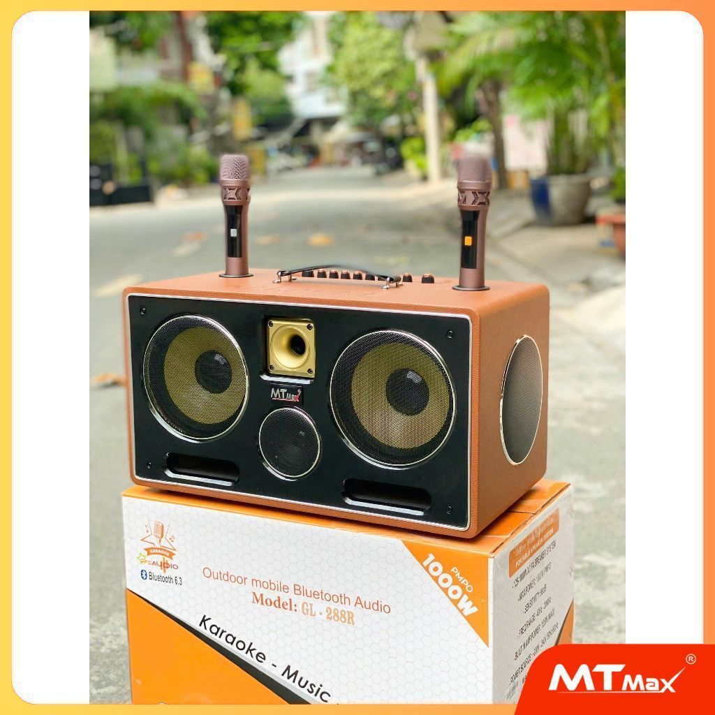 Loa Karaoke Xách Tay DK68 , 6 Đường Tiếng Micro UHF Xịn , 520w 2 Bass 20 Có Cổng GuiTar , Bh 12T