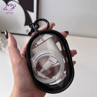 HFTOY 1 Hộp lưu trữ cáp dữ liệu du lịch ngoài trời mới Vỏ bảo vệ di động Hộp sắp xếp Tai nghe đa chức năng Cáp dữ liệu ~