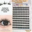 AFTEROF 100 / 130 / 200 Cụm Lông Mi Giả Tự Dính, Đen 11-13MM DIY Mi Nối Dài, Trang Điểm Mắt Hợp Thời Trang Dung Tích Lớn Chó Con Nhẹ Nhàng Dòng Lông Mi Giả Đảng