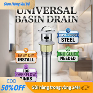 【48h】Xi phông thoát nước inox 304 chất liệu SUS304 đáng tin cậy, chống ăn mòn, phù hợp cho mọi loại lavabo phổ biến.