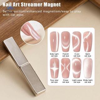 ELBBKG Siêu Mạnh Thi Dải Nam Châm Mắt Mèo Nam Châm Cho Móng Tay Gel Ba Lan 3D Dòng Dải Hiệu Ứng Pháp Đa Chức Năng Bút Nam Châm Dụng Cụ Mới