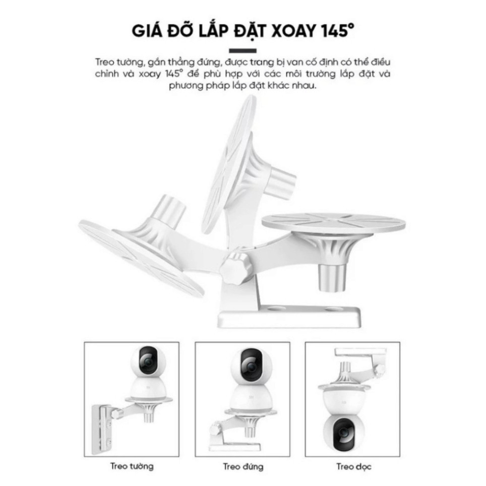 Giá Đỡ Camera Gắn Tường Xoay 360 Độ Chất Liệu Nhựa ABS Giá Treo Camera Phù Hợp Nhiều Loại Camera Imou Xiaomi Tplink