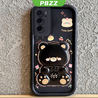 Ốp Lưng Cho OPPO Reno 6 4g oppo a16 reno 6z 5g reno6 z 5g Vỏ Điện Thoại Vỏ Mềm Silicon Chống Sốc Thiết Kế Mới Thẩm Mỹ Gương Xoay Gấu Dễ Thương Có Giá Đỡ JTXXZJ01