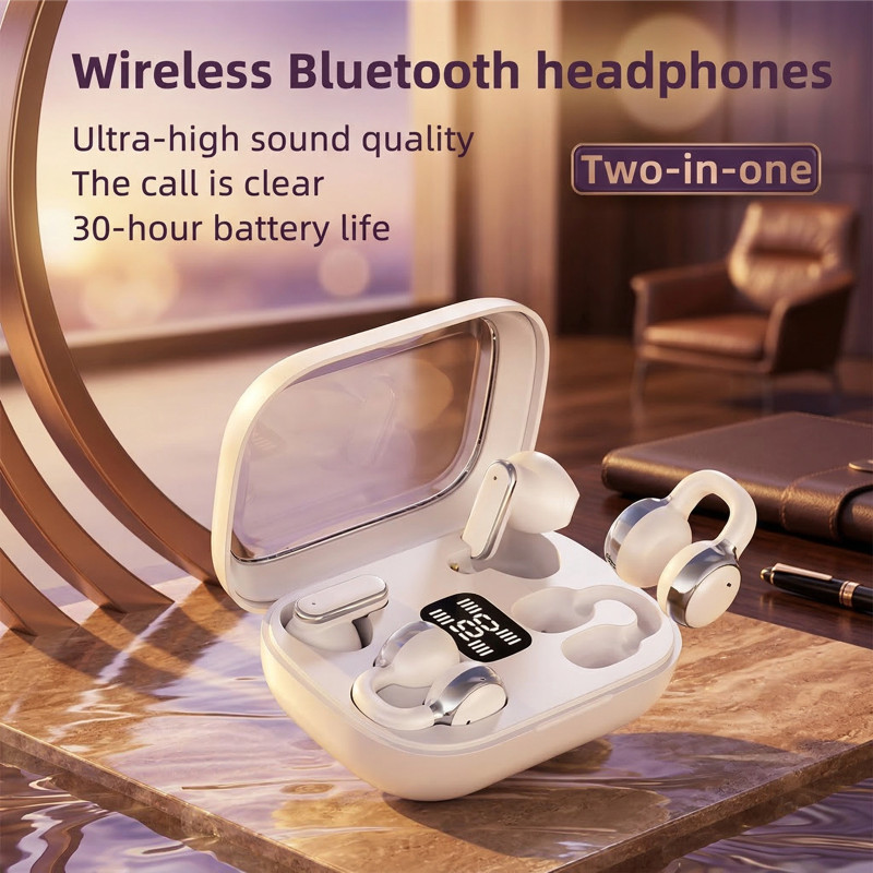Senbenbao Q10 Kẹp Tai ENC Khử Tiếng Ồn Cặp Đôi Phong Cách Tai Kép Tai Nghe Bluetooth Hai Trong Một