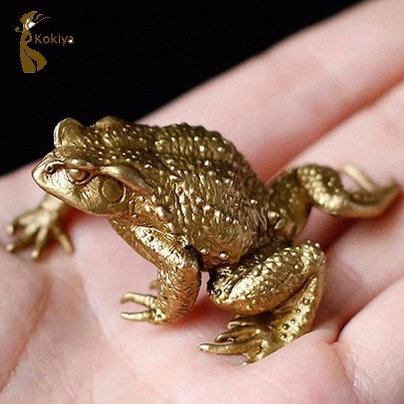 Tượng cóc bằng đồng thau Trung Quốc Điêu khắc động vật Bắc Âu Mô hình Trừu tượng sưu tập để trang trí bàn tân gia