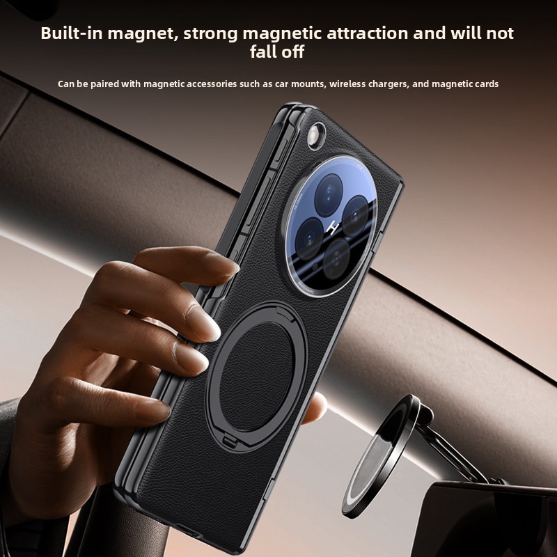 Da Từ Tính Xoay Được Kim Loại Dành Cho OPPO Find N6 Chân Đế Trục Trung Tâm Kính Cường Lực Phim Bảo Vệ Slim Cover