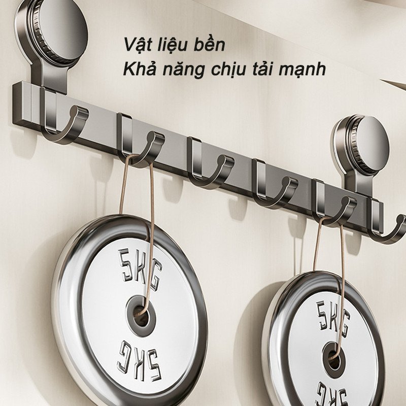 móc treo quần áo hút chân không không khoan không dính thép không gỉ phù hợp mọi bề mặt