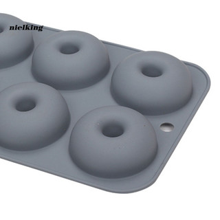 Chảo Nướng Khuôn Silicon 6 Khoang Chống Dính, Chịu Nhiệt, Không Độc Hại, Dễ Dọn Cho Muffins, Bagels, Donut