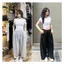 Sét bộ đồ nữ dáng dài da cá dáng dài trơn +phối áo CROPTOP tăm lạnh trơn ngắn
