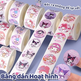 Cuộn 500 Sticker Hoạt Hình Cute Để Làm Quà, Bộ Tem Dán Nhiều Mẫu Mã Ngộ Nghĩnh Cho Bé