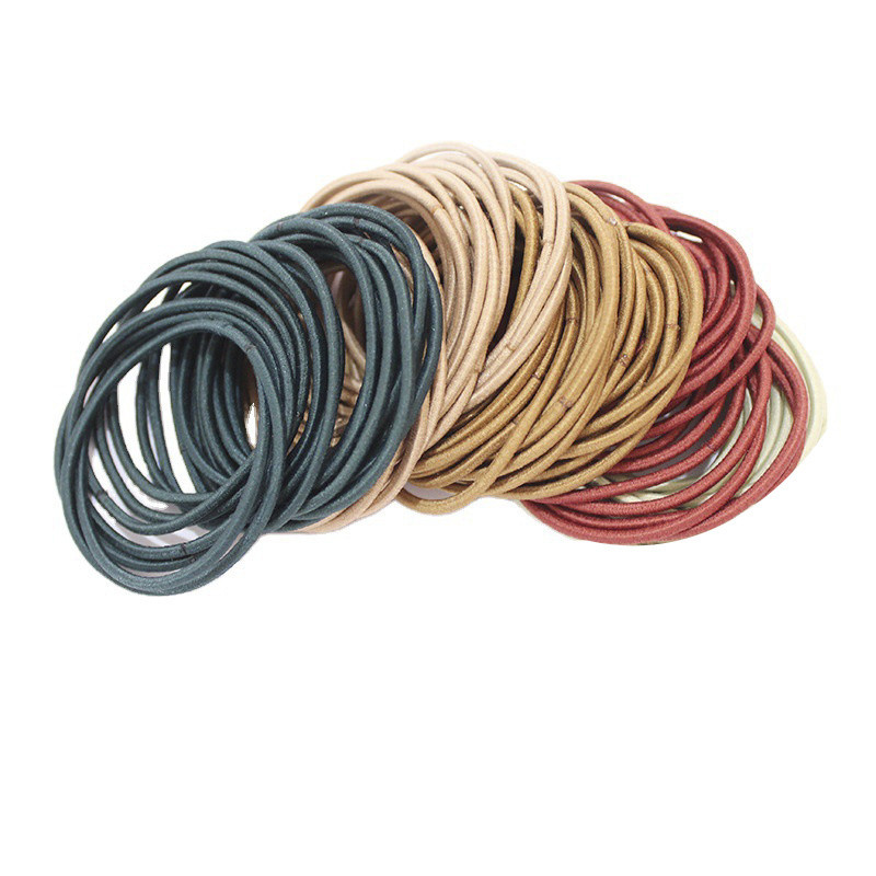 Miếng Liên Mạch Dây Buộc Tóc Co Giãn Nylon - Thân Thiện Với Tóc Mỏng, Phong Cách Hàn Quốc