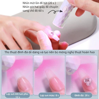 【BabyJoy】Đèn sấy gel mini cầm tay tích điện,UV tập trung khô nhanh 8s, sạc USB tiện lợi,phù hợp làm móng tại nhà