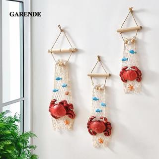 Garende Nhựa Cua Tượng Trang Trí Tường Sưu Tập Mô Phỏng Cua Hình Cua Điêu Khắc Mặt Dây Chuyền Cho Phòng Khách Sân Sau Hiên Nhà