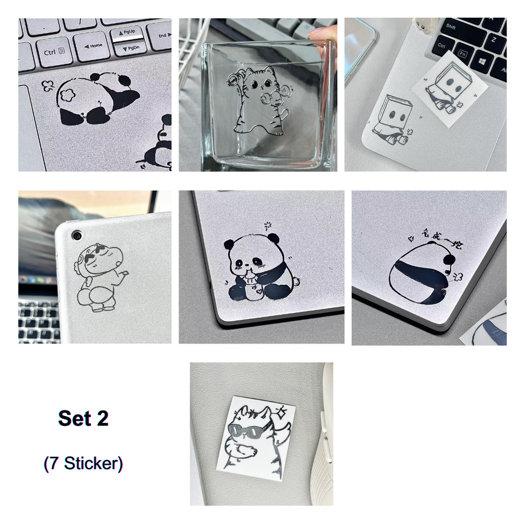 Miếng dán Sticker 3D, decor sạc dự phòng, máy tính, điện thoại