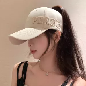 Mũ bóng chày nữ thiết kế mới, dễ buộc đuôi ngựa, thoáng khí và chống nắng khi chạy ngoài trời