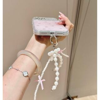 Sang Trọng Lỗ Lớn Hai Lớp Màu Hồng Toàn Màn Hình Love Bow Ốp lưng iPhone 17 16 15 14 13 Pro Max Chống Sốc Bảo Vệ Camera Ốp Lưng Cứng Chống Rơi