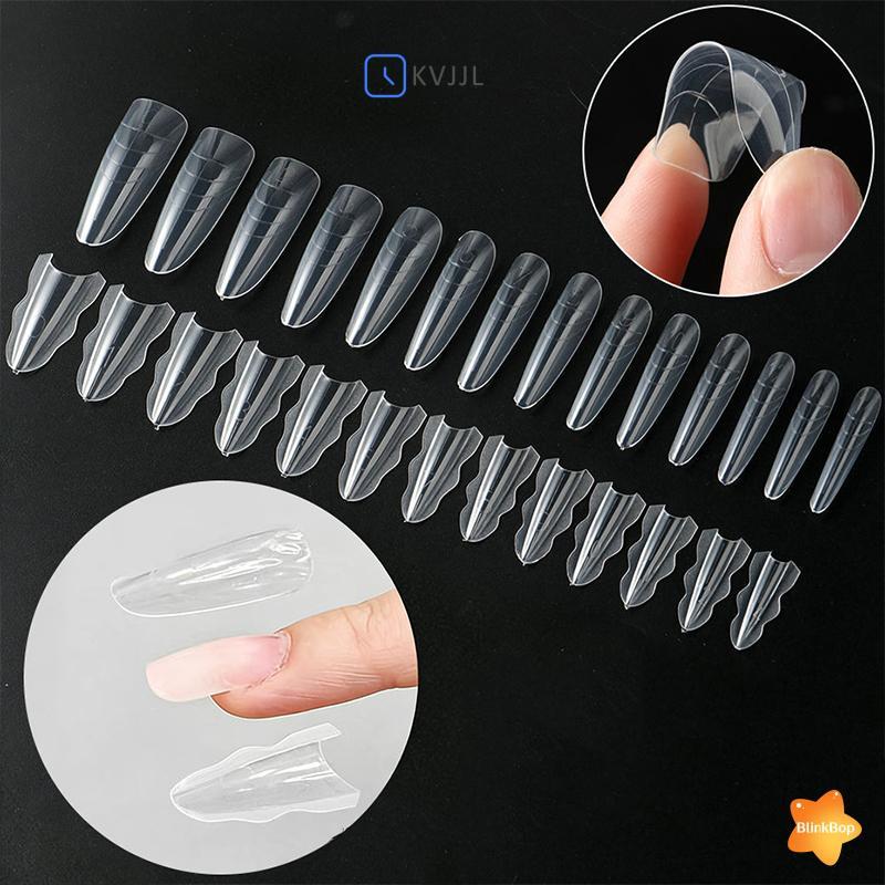 [KvJJL-t] 60 Chiếc Sandwich Dual Nail Form Quan Tài Hạnh Nhân Móng Tay Mẫu 15 Kích Thước Có Thể Tái Sử Dụng Trên Đáy Hình Thức Móng Tay Nghệ Thuật Nối Dài Top Khuôn Đáy Khuôn Mới