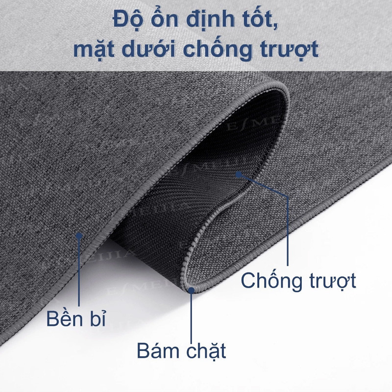 Thảm Trải Bàn Vải Lanh Cotton-Lót Chuột Kích Thước Lớn,Phủ Kín Bàn, Dùng Cho Gaming Văn Phòng Setup