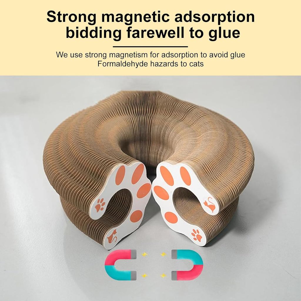 Kitty Curls Đồ chơi cho mèo, Magic Organ Cat Toy, Cat Scratcher để mài móng vuốt Tông Đồ chơi cho mèo, Tấm cào tương tác với bóng đồ chơi