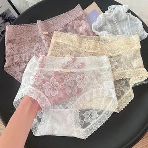 Quần lót ren cotton kháng khuẩn, gợi cảm phong cách Pháp, mềm mại cho làn da.