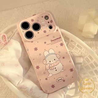 Phim hoạt hình dễ thương Người tuyết cho IPhone 16 17 15 13 12 11 14 Pro Max XR Air X XS Max 16 15 7 8 Plus Vỏ chống rơi ống kính cao cấp mềm